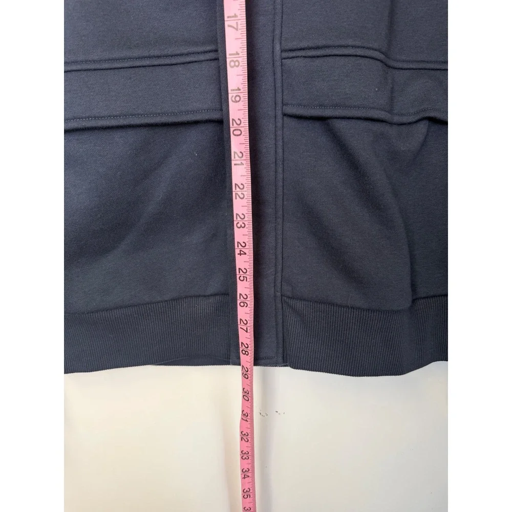 The North Face Mens Navy Black Colorblock Snap Zip Hooded Jacket Large